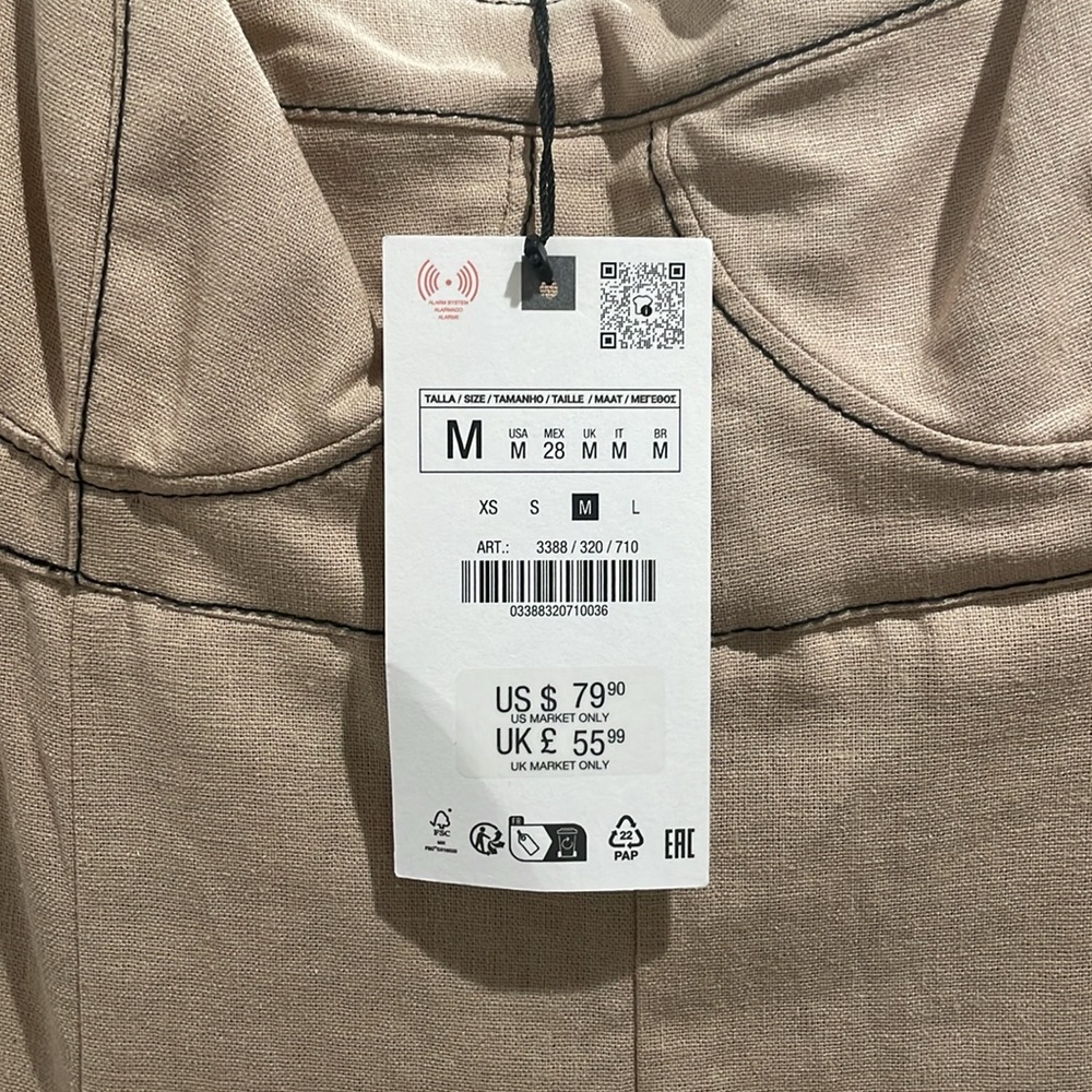 Zara Contrasting Top Stitch Corset Jumpsuit size medium - Picture 3 of 4